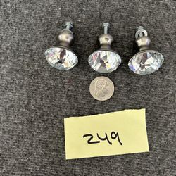 Lot of 3 vintage furniture dresser chest handle pulls. Ornate