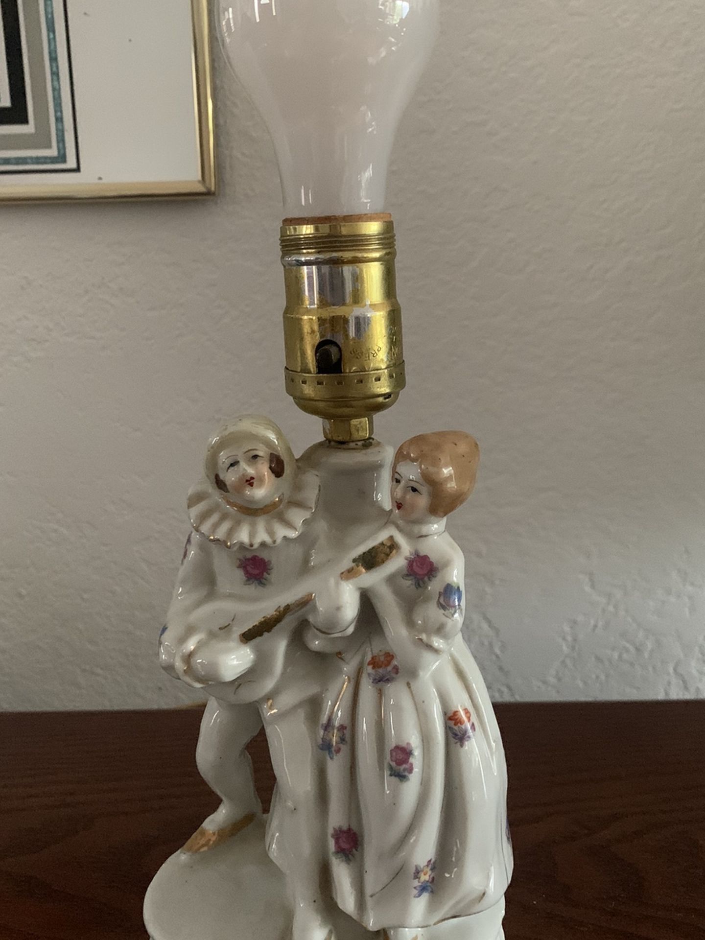 Antique Porcelain Figurine Lamp