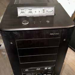 Atcs 840 Powered By corsair Coolmaster With Dell Monitor And Wireless Keyboard And Networking Docker