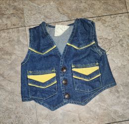 Vintage play town baby western vest