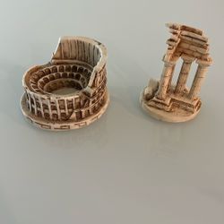 Roman Architecture Figurines – Colosseum & Temple Columns Decor