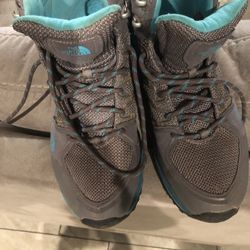 The North Face Boots Teal And Gray