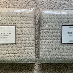 Pottery Barn Pick-stitch Euro Shams