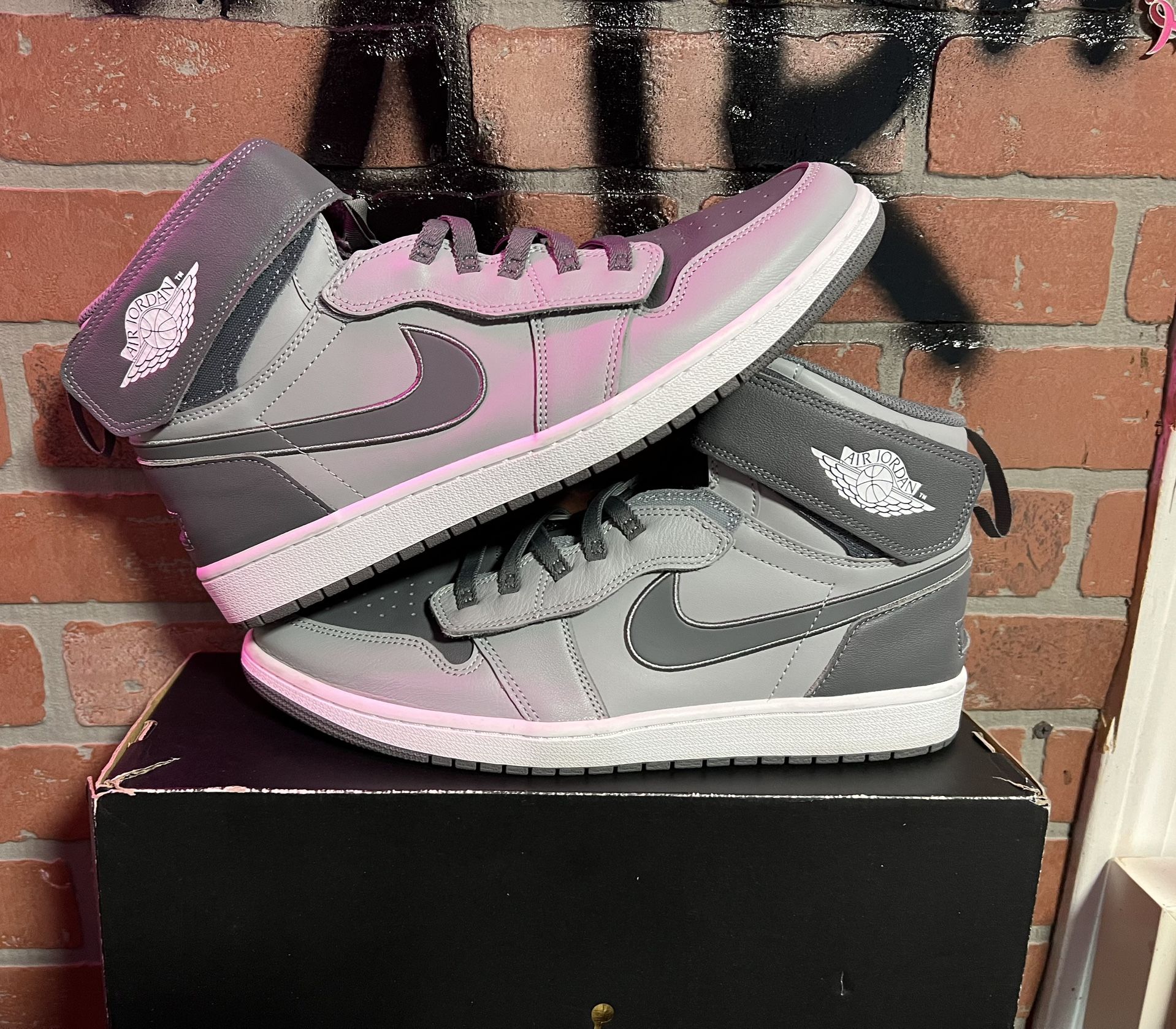FlyEase Smoke Grey Jordan 1 Size 13