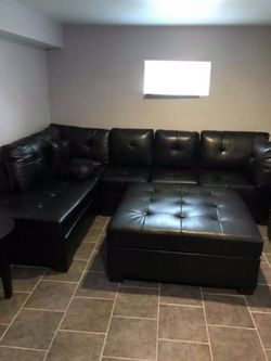 Brand new. Sectional + ottoman. Free delivery