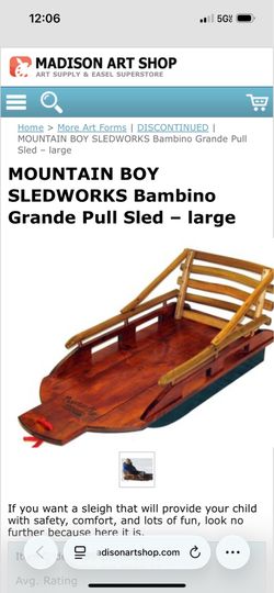 Mountain Boy Bambino Grande wood sled