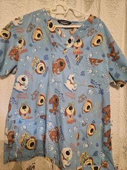 XL scrub top cute prints veterinary