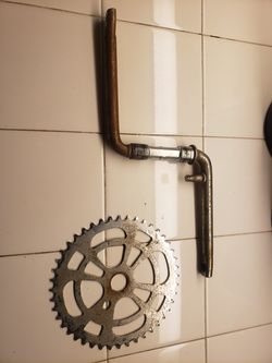 Pedal stem & crank