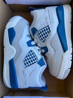 Nike Air Jordan 4 Retro Military Blue White Size 5c toddler kids