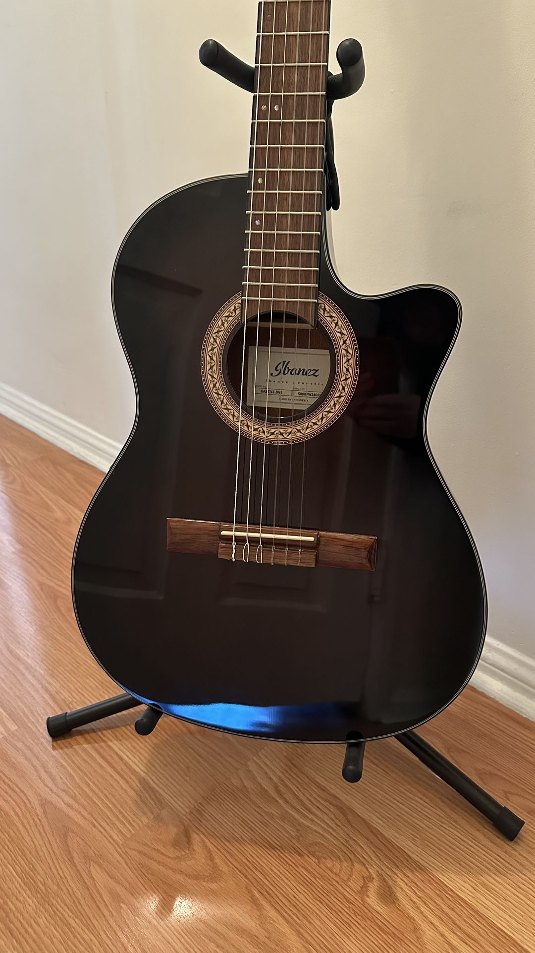 Ibanez GA35 Thinline Acoustic-Electric Classical Guitar (Dark Violin Burst)