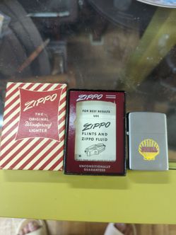 Rare zippo shell oil light vintage in box appears to never been used