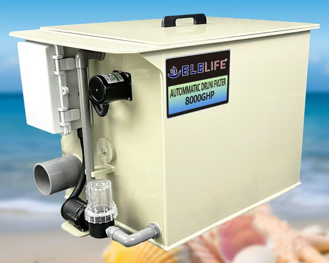 Rotary Drum Filter,Canister Filter,RDF Fully Automatic Water Self-Cleaning Filtration for Koi Pond,Fish Pond,Aquarium,Seedling Cultivation Base,Aquacu