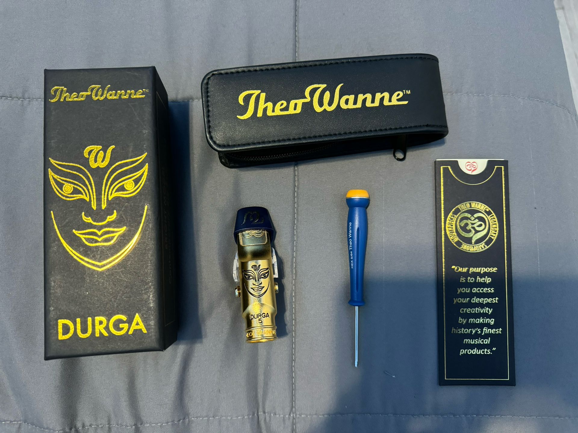 Theo Wanne DU5-AG7 Durga 5 Alto Saxophone Mouthpiece - 7 Gold-plated