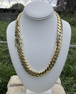 Miami Cuban Link Gold Plated Chain 20mm - 22inch 24inch | 18k & 14k
