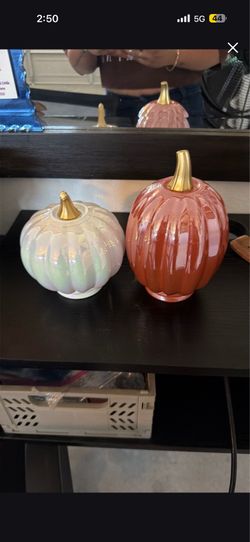 Ceramic Fall Pumpkin Decor Set