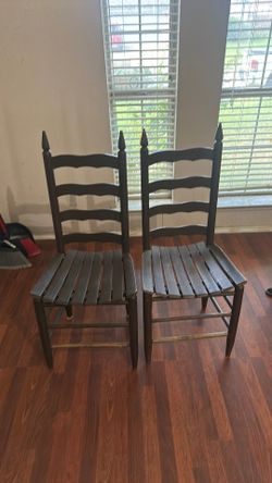 Antique wooden chairs