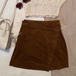Suede Brown Skirt 