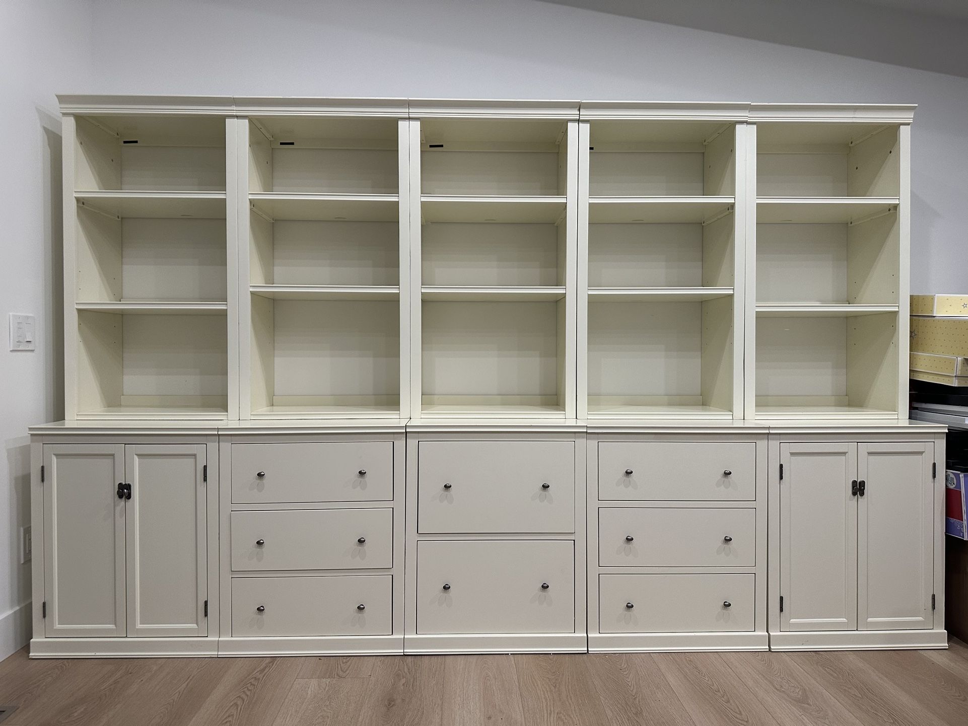 POTTERY BARN Logan Modular Bookshelf Collection Contract Grade for Sale