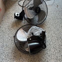2/ New Heavy Duty Shop Or Garage Fans wall Mount