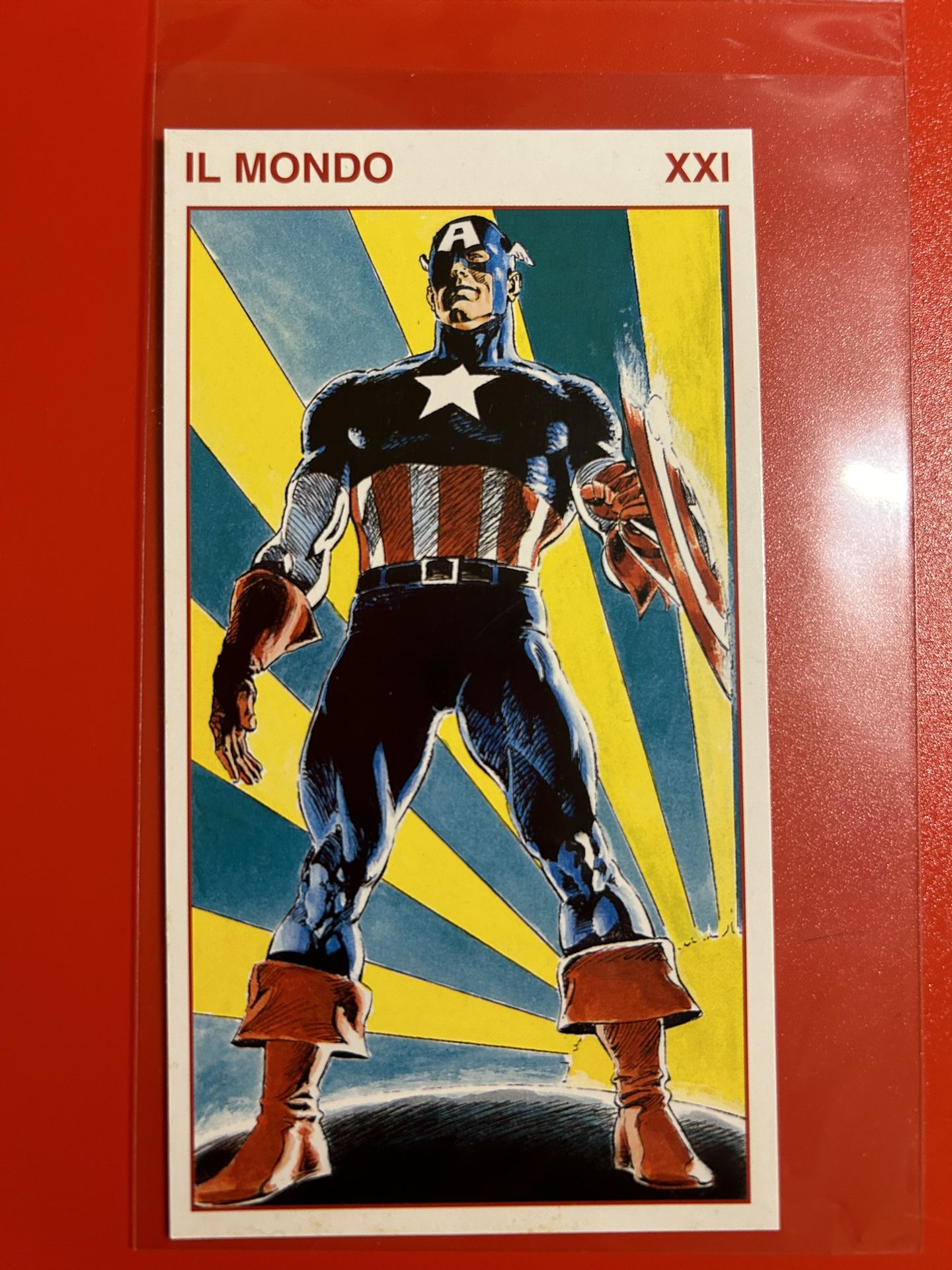 Captain America Avengers Marvel Tarocchi Italy 1995 Tarot nmt/mt Rare