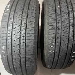255/55/20.  Two Used Bridgestone Dealer Tires Great Tread.