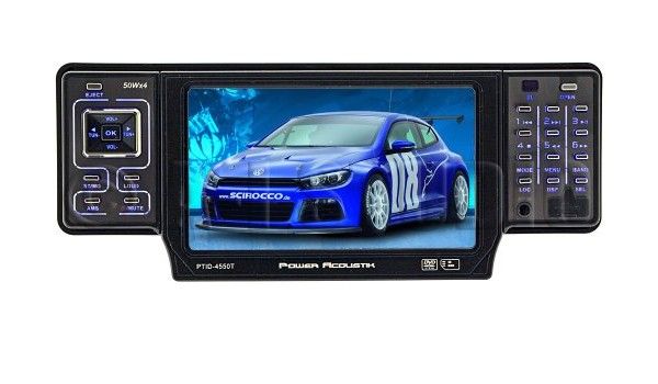 Power Acoustik PTID-4550T 4.5" LCD / DVD Receiver with USB / SD / AUX Inputs