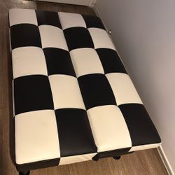 Black And White Futon / Day Bed 