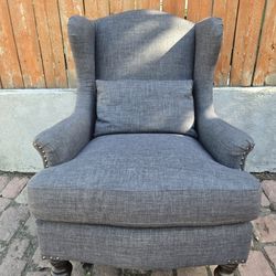 Wingback Gray Cushion Chair for Home