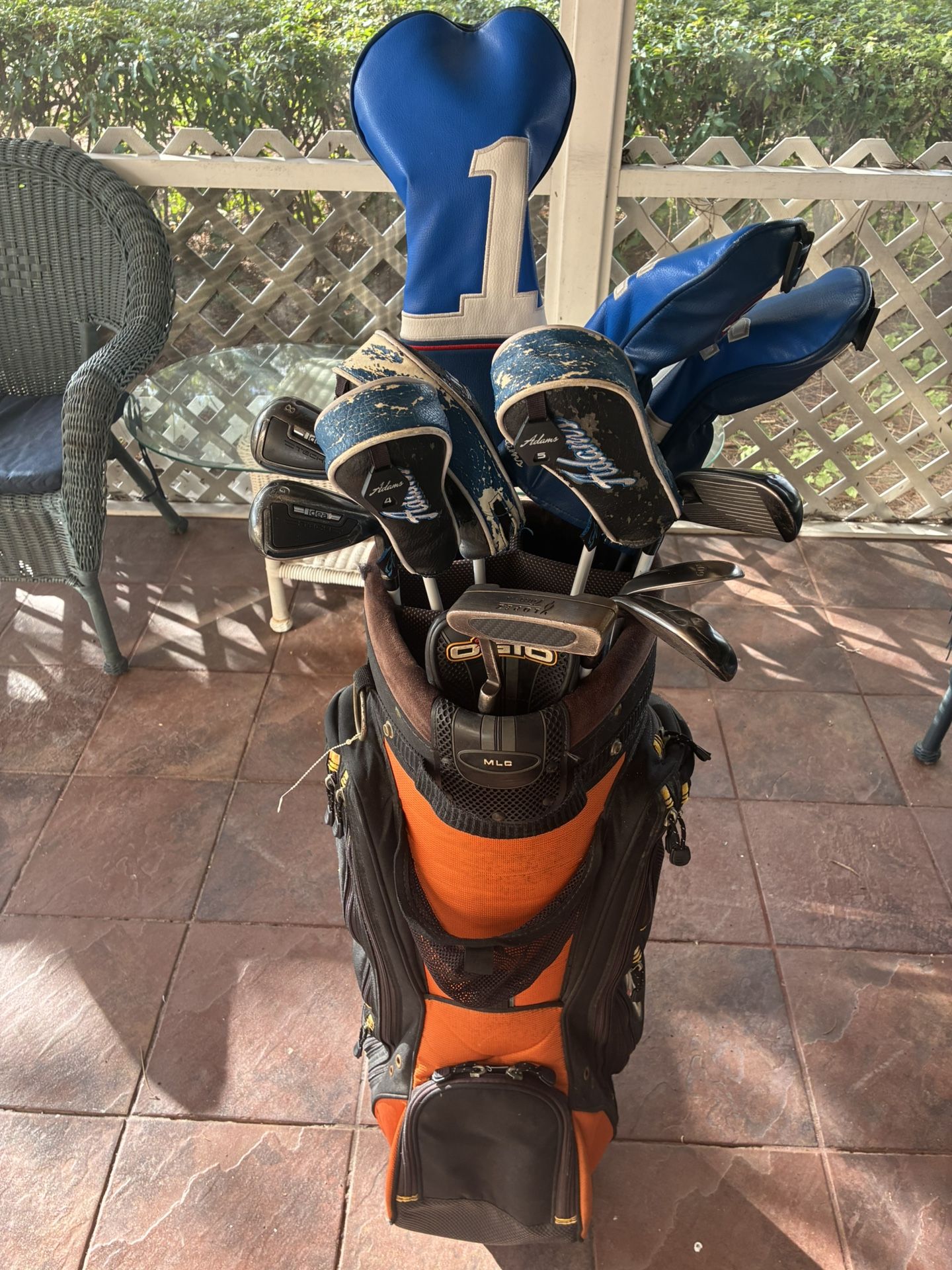 Full Set Golf Clubs Adams IdeaTech, Hybrid Irons, Woods And Putter.
