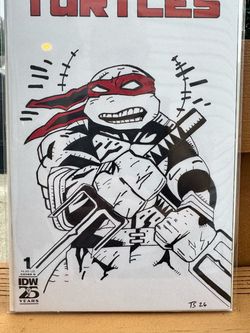 TMNT IDW #1 Kevin Eastman Homage Sketch Cover Art