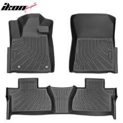 Fits 2014-2021 Toyota Tundra Crew Cab Anti-Slip Floor Mats All Weather TPE Carpets