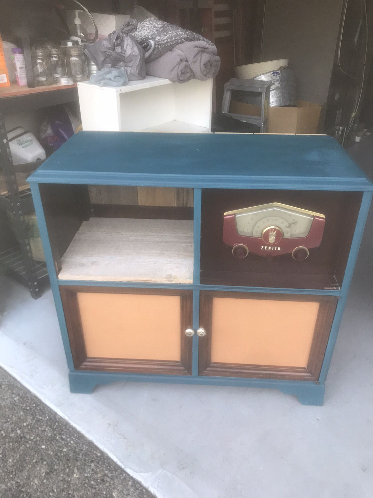 Repurposed Vintage Radio Cabinet 
