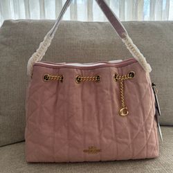 Coach Evelyn Denim Pink bag