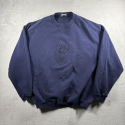 Vintage Ashworth Mens’s L Blue Sweatshirt Crewneck Embroidered Golf Grunge#2458