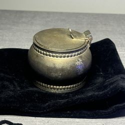 Silver Plate Lidded Tea Light Votive Candle Holder Travel Candle Pottery Barn