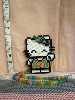 Hello Kitty Glow In The Dark Kandi Necklace