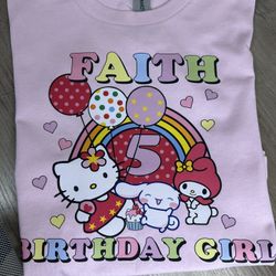 Hello Kitty Custom Birthday T Shirt
