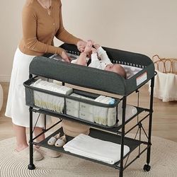 Adjustable Height Diaper Station