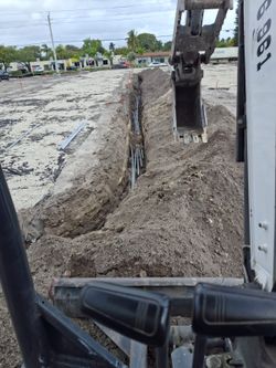 Excavator bobcat truck