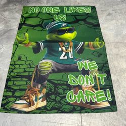Philadelphia Eagles Grinch. No One Likes Us And We Don’t Care Yard Flag!!! 