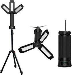 Portable Camping Lights,8000mAh Rechargeable,Telescopic Detachable Tripod,6500/4500/3500K Adjustabl