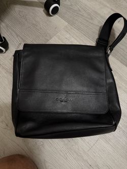 Coach Black Leather Messenger Bag