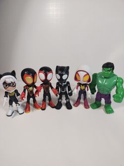 Marvel Spidey and His Amazing Friends Action Figures Set of 6