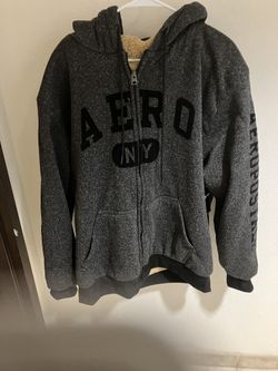 Brand New Men’s  Dark Gray Aeropostale Sherpa Lined Jacket Size 3XL 