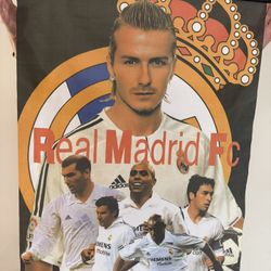 Vintage Real Madrid Poster On Cloth 