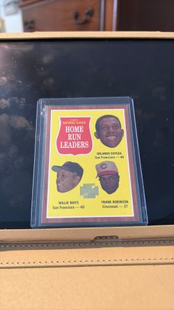 Home Run Leaders  National League Orlando Cededa, Willie Mays and Frank Robinson