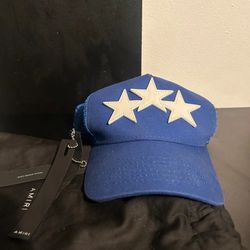 Amiri Star Leather Trucker Hat