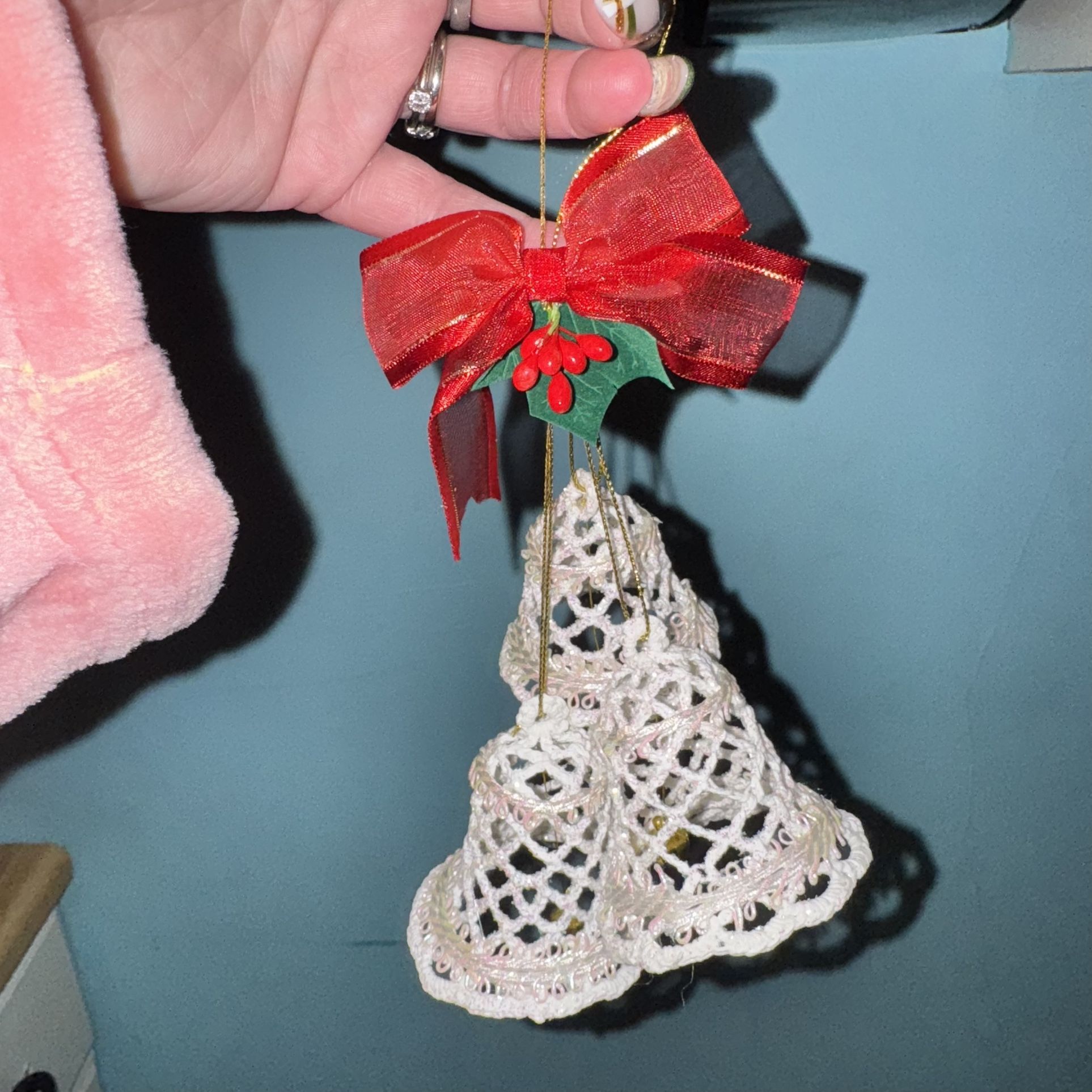 Lace Crocheted Bell Ornaments