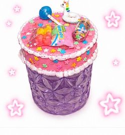 Summer rave cake jar
