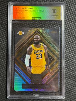 2025 Topps Match Attax 100 Club LeBron James #100C-LJ MBA 10 GEM MINT